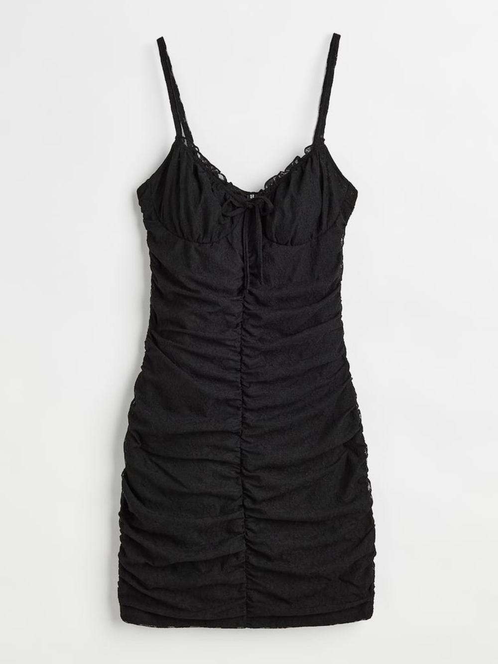 H&M Black Draped Dress LBD. Size M.